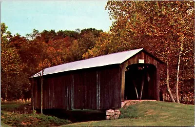 Postcard Muskingum County Ohio Norwich Janesville Salt Creek Covered Bridge UNP • $5.50