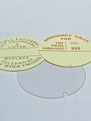 £2.50 • Buy Gpo 200 Bakelite Series Vintage Rotary Telephone Dial Number Label Cards & Cover