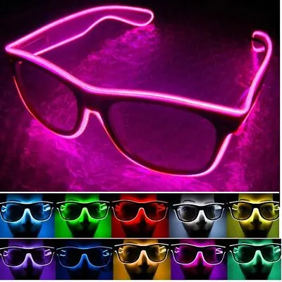 £6.29 • Buy 1x Flashing EL Wire Led Glasses Luminous Party Decorative Lighting LED Light Up