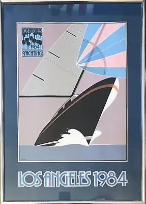 Jay Collins Framed Los Angeles Yachting 1984 Poster Original Boat Sport US • $139.99