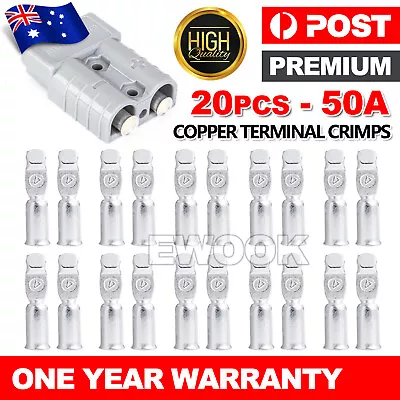 $8.95 • Buy 20x 50Amp Copper Terminals Connector For 50a Anderson Style Plugs Contacts