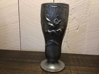 Kayserzinn 4105 Flowered Art Nouveau Pewter Vase Germany • £72.32