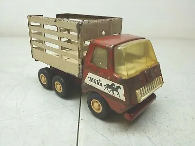 Tonka Cattle Horse Farm Lift Bed Stake Truck Vintage Pressed Steel Collectible • $33.14