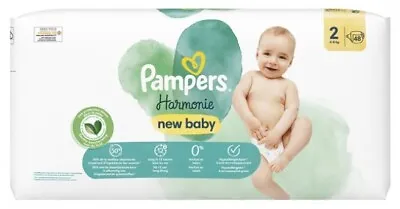 Pampers Harmonie 48 Nappies Size 2 Diapers New Baby (4-8 Kg) • £10