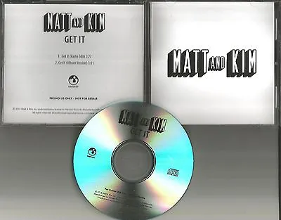 MATT AND KIM Get It W/ RARE RADIO EDIT TST PRESS PROMO Radio DJ CD Single 2015 & • $24.99