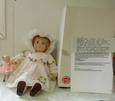 18  Vlasta Patsy With Her Injured Baby 1985 Cloth Doll W/Box By Pat Thompson • $135