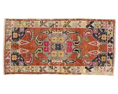 Vintage Turkish Boho Bohemien Moroccan Tribal Southwestern Runner 3x6 Rug Carpet • £218.12