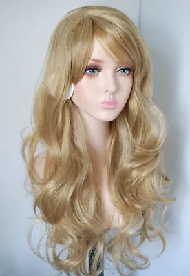 Women's Long Curly Body Wavy Heat Resistant Dark Blonde Wigs Cosplay Party Wigs  • $15.03