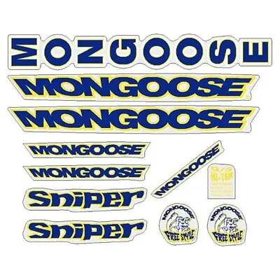 Mongoose - 1998 Sniper For Black Frame- Decal Set - Old School Bmx • $88