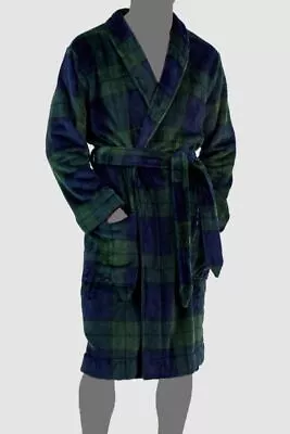 $70 Club Room Men's Green Pajama Plush Fleece Lounge Robe Sleepwear Size S/M • $23.18