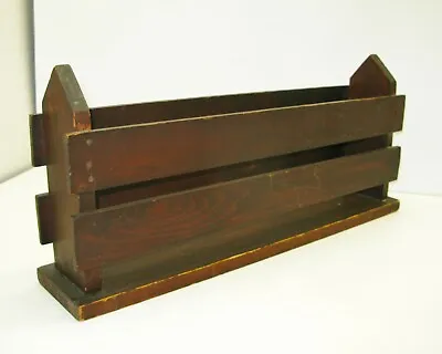 Antique Wooden Fence Box 11  Tall Handmade Primitive Vintage Garden Herb Tools • $28.95