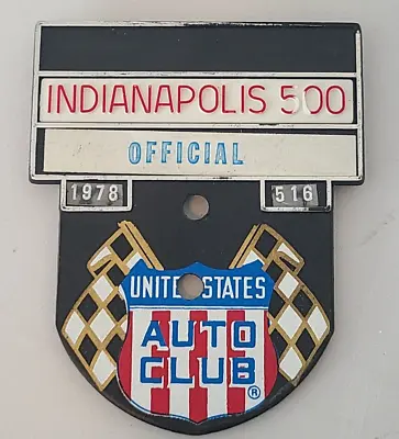 $29.99 • Buy 1978 Indy 500 Pit Pass Badge Pin USAC Official Auto Club Indianapolis Racing
