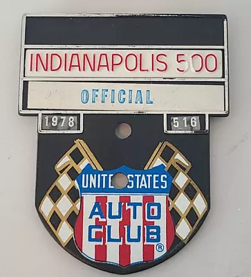 $29.99 • Buy 1978 Indy 500 Pit Pass Badge Pin USAC Official Auto Club Indianapolis Racing