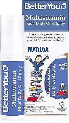 BetterYou MultiVit Junior Daily Oral Spray 25ml Includes 14 Essential Nutrients • £7.95