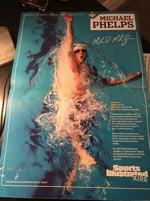 2008 Sports Illustrated For Kids Si Poster MICHAEL PHELPS / SIDNEY CROSBY • $7.95