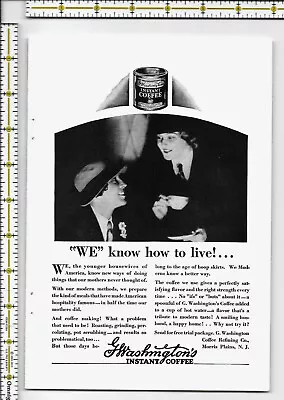 G Washington Instant Coffee 1928 Magazine Print Ad • $12.99