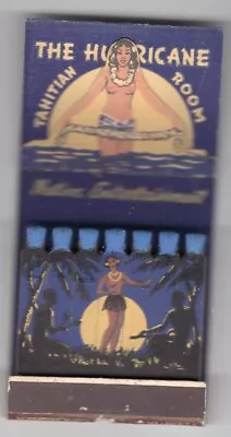 THE HURRICANE Tiki Bar NYC NY VINTAGE 21 Feature Display Pop-up MATCHBOOK Nice!! • $89.95