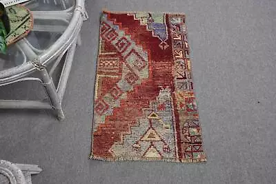 Vintage Rug Moroccan Rug Turkish Rugs Anatolian Rug 1.6x3 Ft Small Rug • $47.52