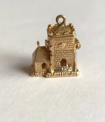 Collectable Vintage 9ct Gold Church With Bride & Groom Opening Charm #535 • £124.99