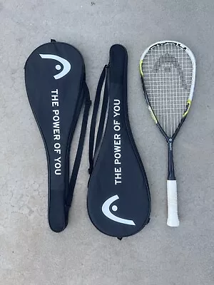 Head Cyano 115 Teardrop Squash Racket Racquet Graphite 3 7/8” Grip W/ 2 Bags 🔥 • $100