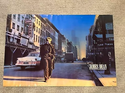 James Dean Walking Down W. 52nd St. Photo Poster 30x24 • £33.78