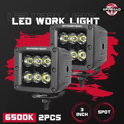 OFFROADTOWN-3'' 120W CREE LED Pods Driving Lights Spot Reverse For Truck Pickup • $34.77