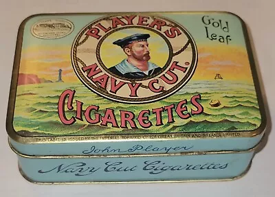 Vintage John Player's Navy Cut Hand Made Cigarettes Tin Collectible • $19.99