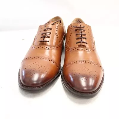 Mens TED BAKER Tan Leather Arniie Toe Cap Brogue Shoes UK 11 EU 45 - Z16 • £21.51