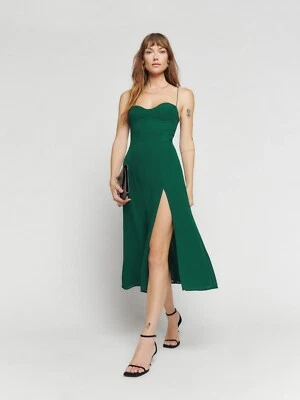 $300 • Buy Reformation Juliette Dress Emerald Midi Dress Size US 2 BRAND NEW