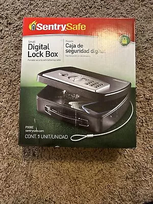 Sentry Safe Small Digital Keypad Lock Box P008E BLACK With 2 Keys NEW Open Box • $12