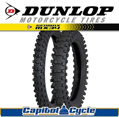 Dunlop Geomax Mx34 19  + 16  Mx Dirt Bike Tire Set 70/100-19 And 90/100-16 • $139.95