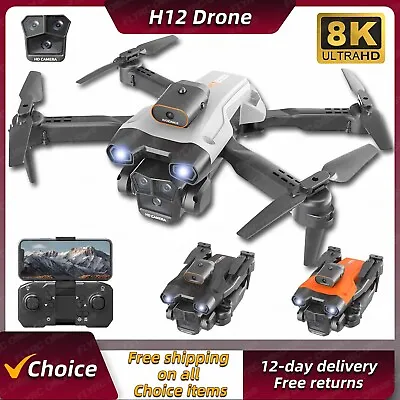 New H12 Mini Drone 8K Professinal Three Camera Wide Angle Four-way • $3.50