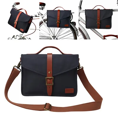 Tourbon Bike Handlebar Bag Saddle Frame Rack Bag Laptop IPad Case Messenger Pack • $29.99