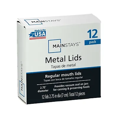 Universal Metal Canning Lids Regular Mouth No Rings 60 Lids • $25.99