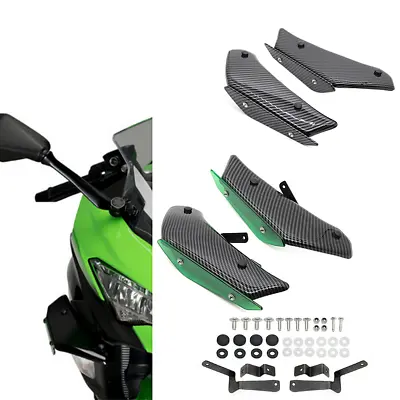 Front Spoiler Winglets Downforce Fairing Kit For KAWASAKI NINJA ZX-10R 2011-2020 • $107.99