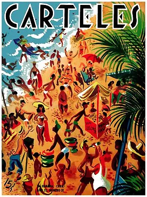 179.Cuban Poster Varadero Beach Packed GREAT Image! FUN.Decoration Art • $60