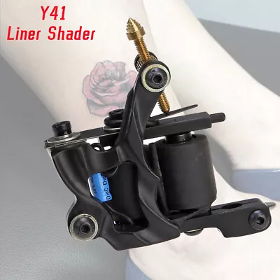 Professional 10 Wrap Coils Tattoo Machine Liner Shader Coil Machine Gun Black • $5.99