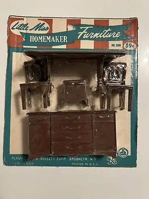 Vintage  Little Miss Homemaker  Plastic Dollhouse Dining Room Furniture Set • $35