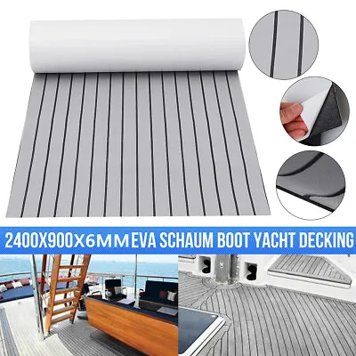 $55.45 • Buy EVA Boat Flooring Marine Teak Decking For Yacht Carpet Light Grey 240x90x0.6cm