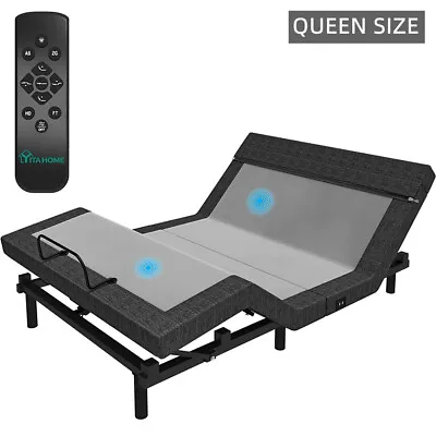 $530.99 • Buy Queen Size Adjustable Massage Bed Frame Electric Reclining Bed Wireless Remote
