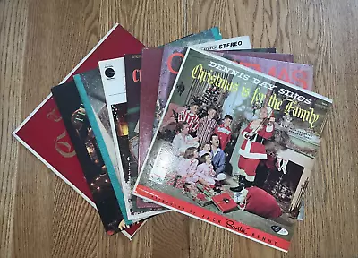 Eight  Old/vintage  Christmas  Vinyl Lp  Records  -  Free   Shipping  -  Lot # 1 • $33.33
