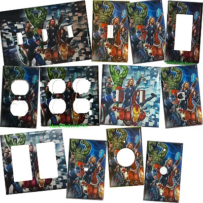 $3 • Buy Captain America Iron Man Hulk Marvel Avengers Switch Wall Cover Plate Home Decor