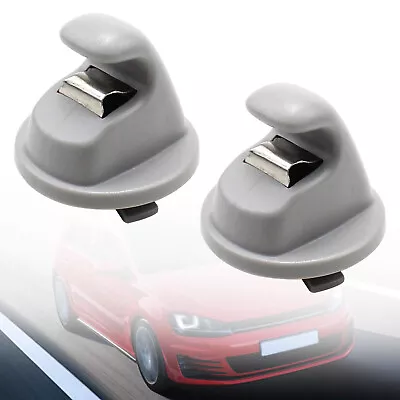 2pcs Grey Sun Visor Clip Hook Holder Fit For VW Golf Polo Jetta Arteon T-Cross • $9.76