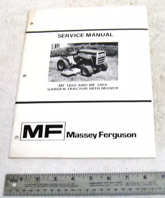 Vintage 1978 Massey Fergusion 1655 1855 Garden Mower Tractor Service Manual • $15