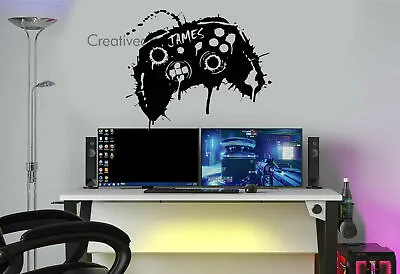 Personalised XB Gamer Controller Gaming Wall Sticker Decal Gaming Sticker XBC1 • £8.50
