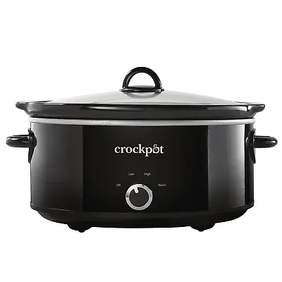 Crock-Pot 7-Quart Manual Slow Cooker Black • $31.33