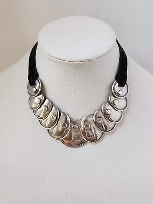 Vintage 1940s Hector Aguilar Armadillo Necklace Taxco Sterling Mexican Silver   • $202.49