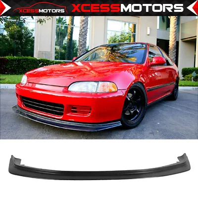Fits 92-95 Honda Civic First Molding Style Front Bumper Lip Spoiler Unpainted PU • $84.99