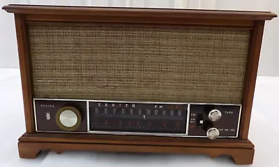 Vintage Zenith Model K731 AM/FM 7 Tube Tabletop Radio Cherry Wood Cabinet Parts • $13.63