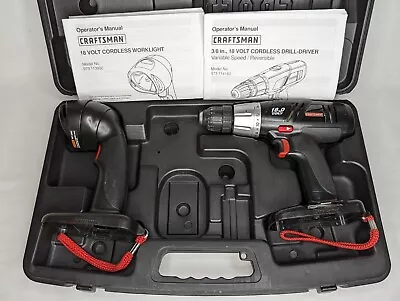 CRAFTSMAN 973.113070 18 Volt 3/8  Cordless Drill & Worklight 973.113900 Untested • $29.99